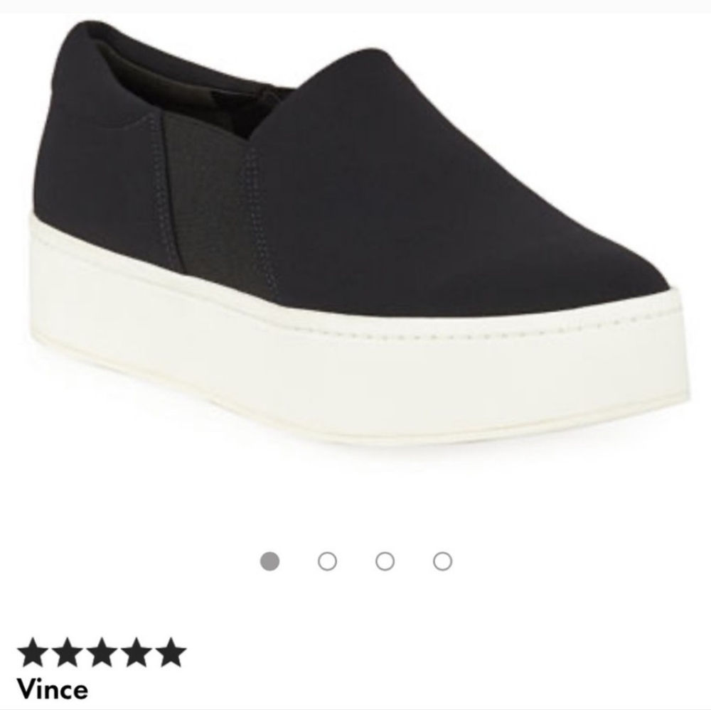 Vince Black Platform Sneakers